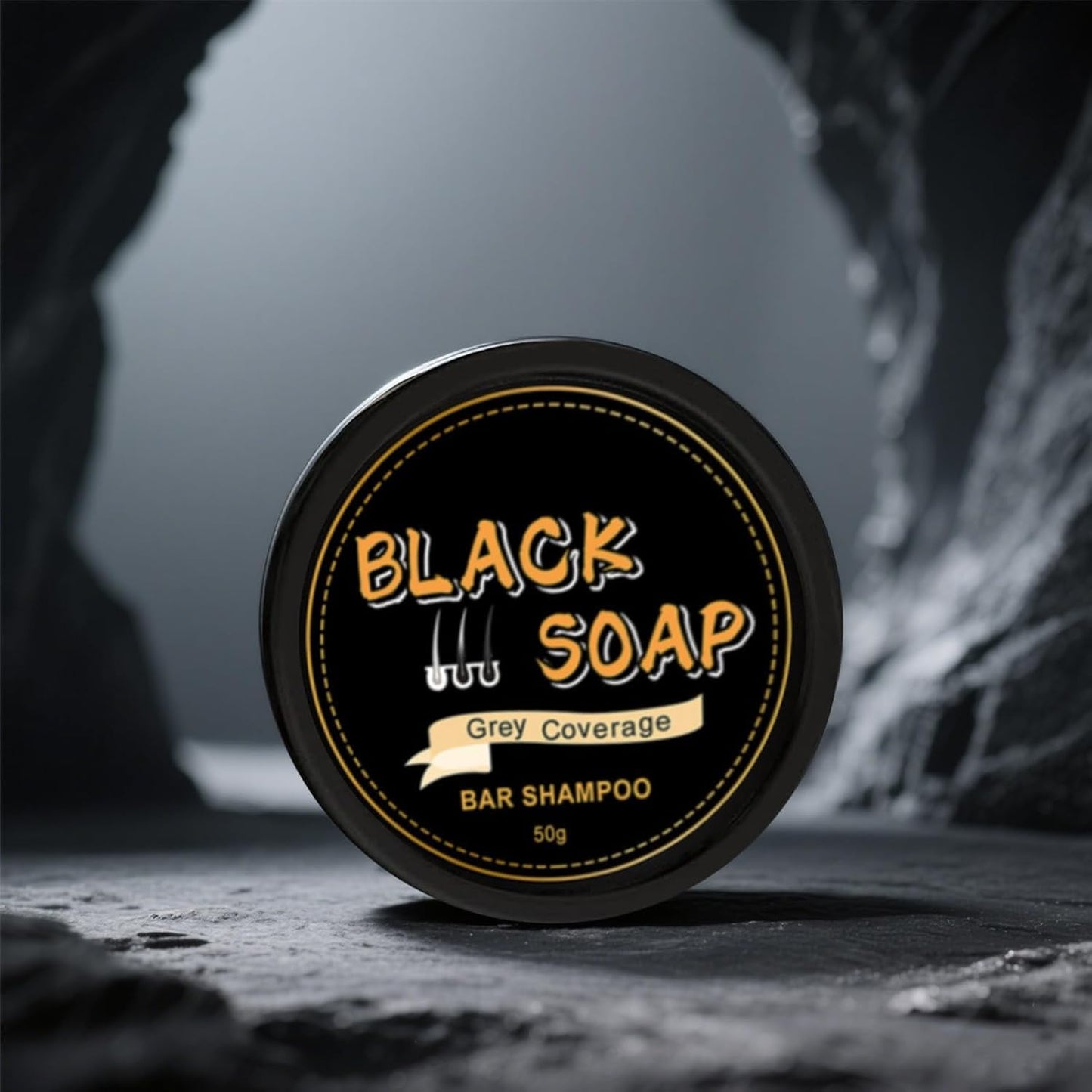 Gray Hair Reverse Bar Soap, Natural Black Soap for Hair & Beard Darkening,Darkening Shampoo Bar with Ginseng & Black Sesame, Vegan, Deep Cleans & Nourishes Scalp, 2PACK