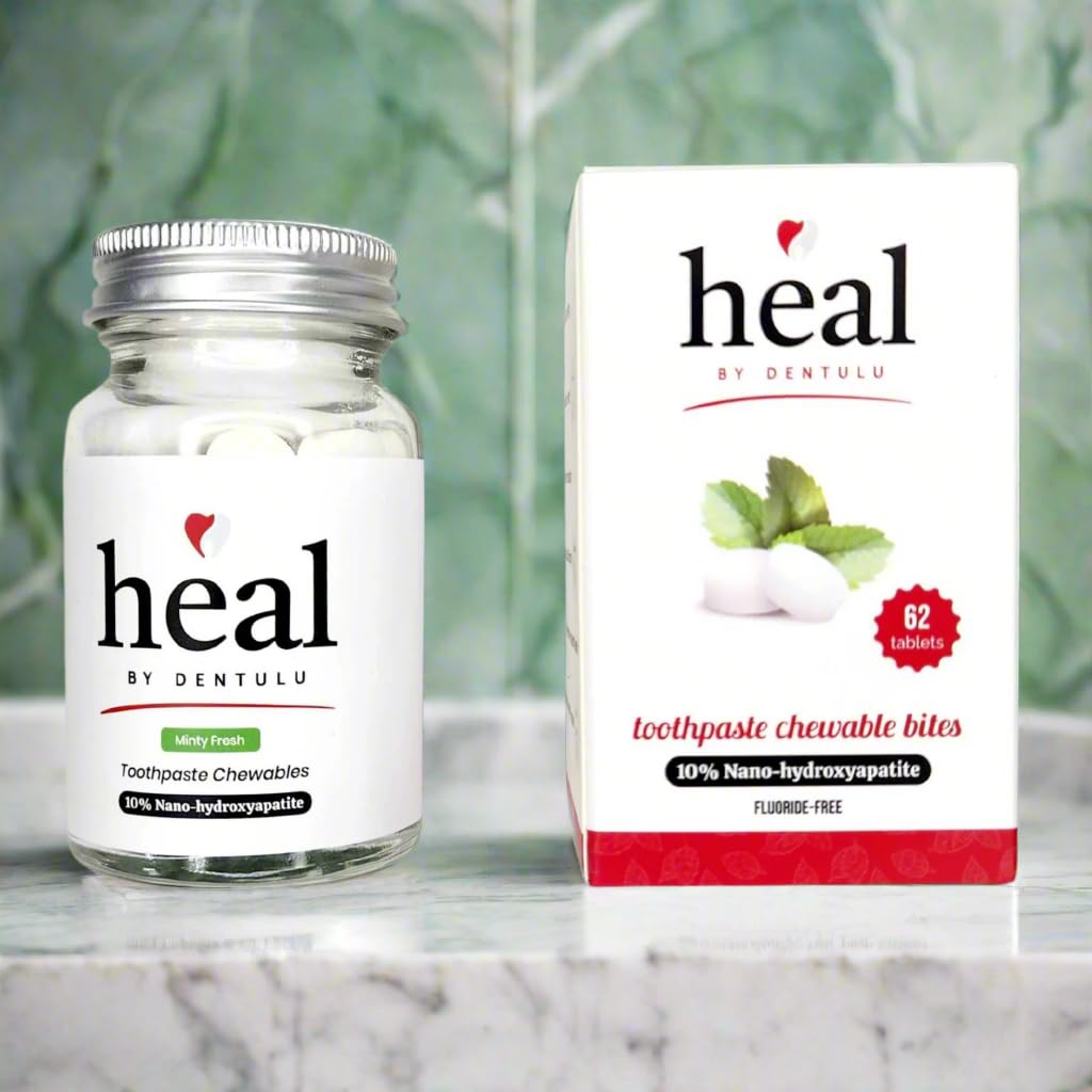 Heal- Toothpaste Chewable Bites with 10% Nano-Hydroxyapatite Fluoride Free