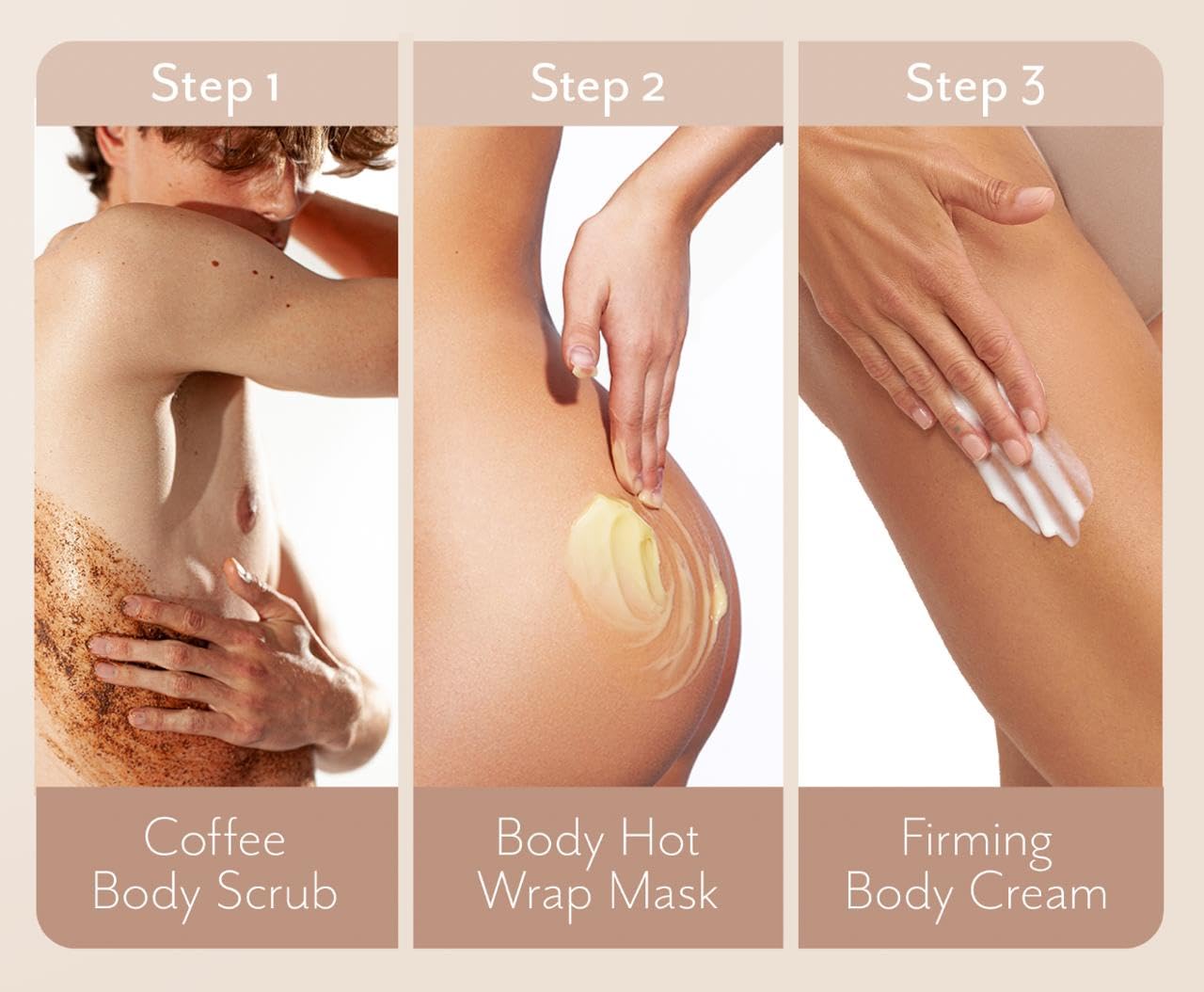 THE ACT Body Spa Gift Set – Firming Body Cream - Body Wrap Mask - Coffee Scrub – Gift Box for Women Daughter Mom Wife – Luxury Skincare - Self Care Basket Birthday Mother’s Day - Relaxation & Wellness