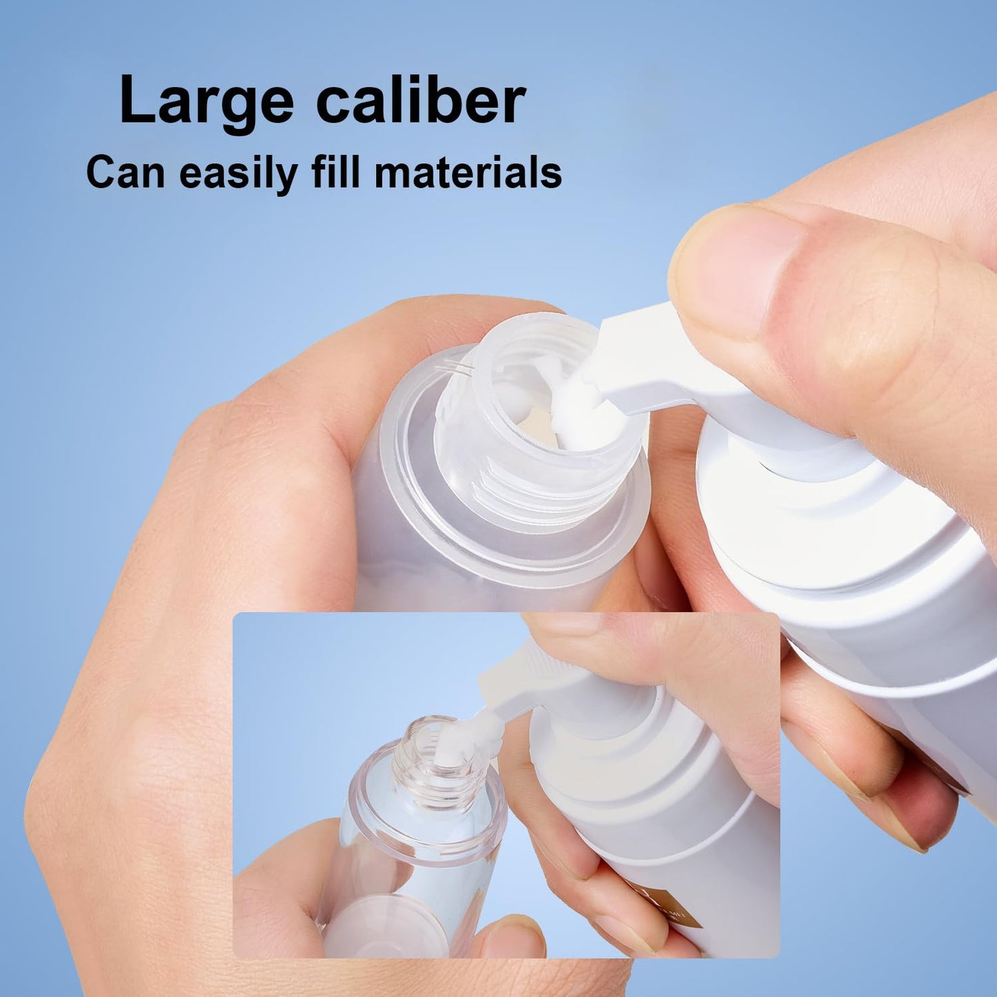 Airless Pump Bottles mini Travel Size Toiletry containers refillable Cosmetic containers Lotion Bottle with Pump TSA Approved(0.7oz/20ml 4 Pack)