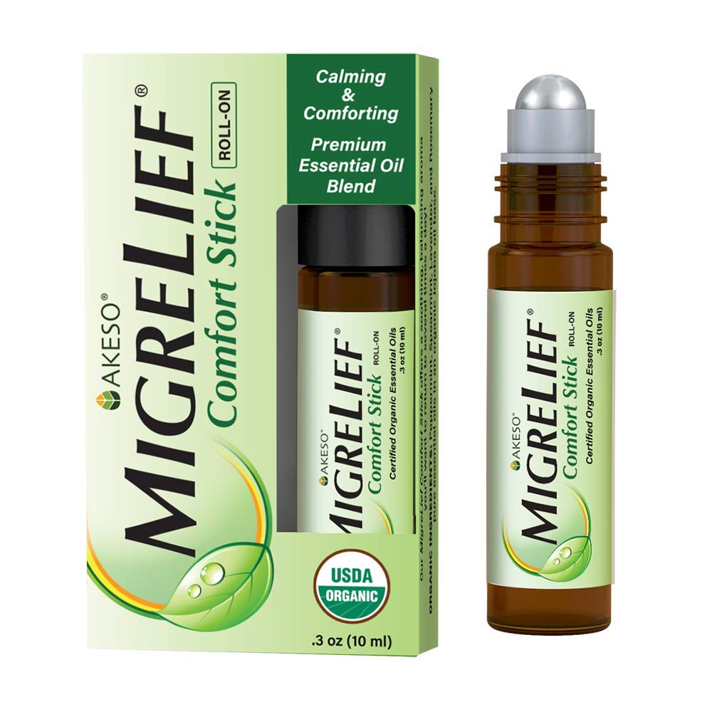 MigreLief Comfort Stick, Migraine and Headache Essential Oil Roll-On - Peppermint Lavender - 10ml