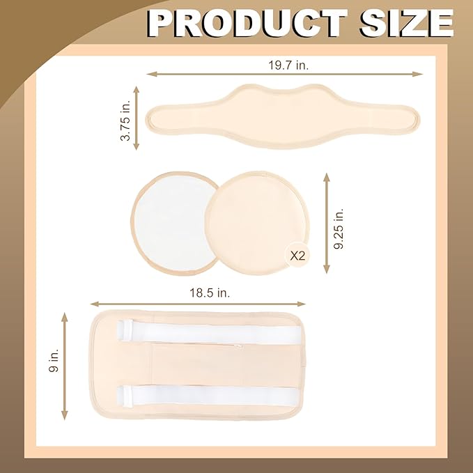 Castor Oil Pack Kit for Women & Beginners – 4 Reusable Wraps + 60ml Organic Oil & Guide | Liver, Belly, Neck, Breast Detox Set | Leakproof & Adjustable MagicSeal Design