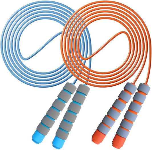Jump Rope for Kids - Adjustable Soft Skipping Rope with Skin-Friendly Foam Handles for Kids, Boys, Girls, Children - Outdoor Fun Activity, Great Party Favor, Exercise Activity & Fitness