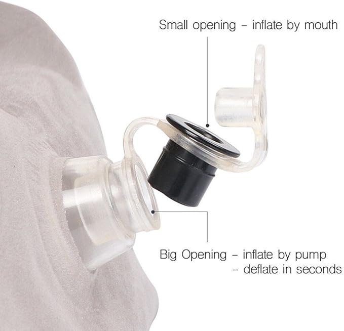 Inflatable Travel Foot & Leg Rest Pillow with Adjustable Height for Airplane, Car, Bus, Train, Office, Camping and Kids to Sleep on Long Flights, Air Pump Included