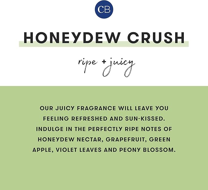 Capri Blue Printed Travel Tin Jar Candle - Luxury Tropical Scented Candles for Home - Long Lasting Soy Wax Blend - Decorative Jar for Home Decor Gift (Honeydew Crush, 8.5 oz)