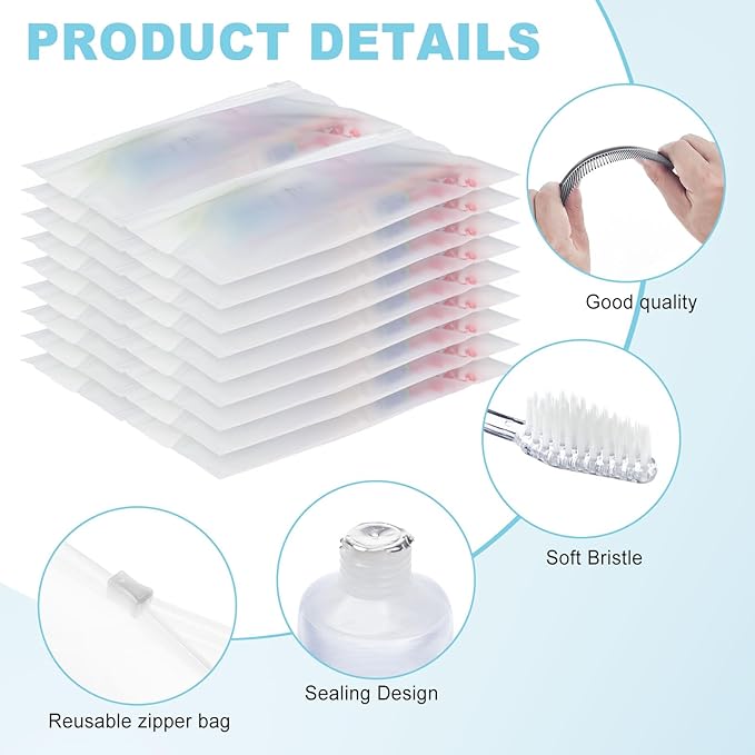 Homeless Hygiene Kit for Donations,Bulk Basic Toiletry Kits Care Package Supplies in Zip Pouch,Homeless Kits Travel Toiletry Bulk for Homeless Shelters Charity Men Women (pack of 50)