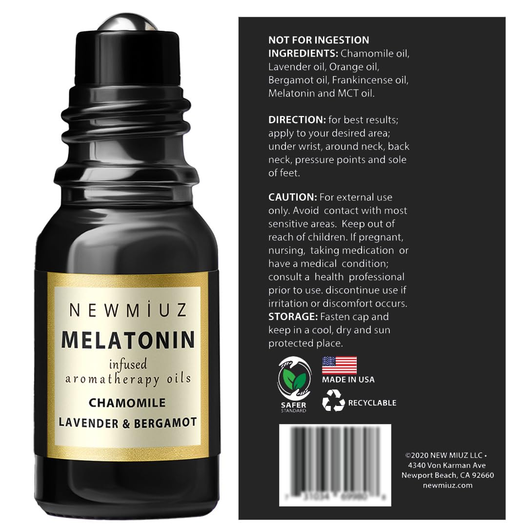 Melatonin Deep Sleep Essential Oil Roll On Calming Aromatherapy Stick Lavender Bergamot Frankincense Chamomile Relaxation Anti Stress Gifts Women Men