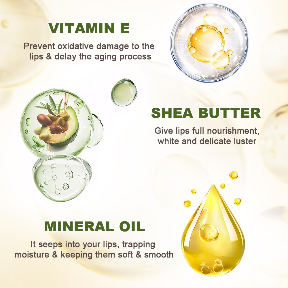 BINGBRUSH 6Pcs Lipstick - Hyaluronic Acid chapstick, Ultra Moisturizing & Repairing Lip Care for Dry, Chapped Lips,Long Lasting Hydration Lipstick, Vegan & Cruelty-Free (6 Tubes)