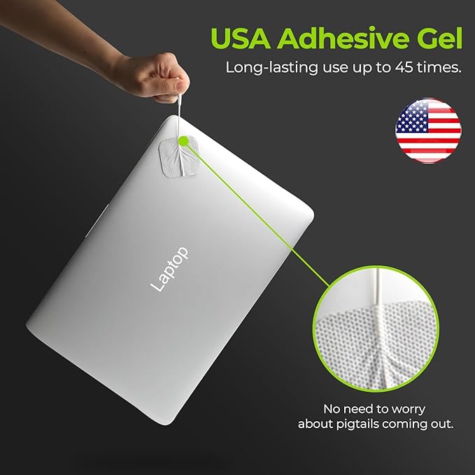 AUVON TENS Unit Electrode Pads 2"x2" 48 Pcs Value Pack, Reusable Latex-Free TENS Unit Pads with Upgraded Self-Adhesion, Non-Irritating Replacement Pads Compatible with TENS 7000, Etekcity, Nicwell