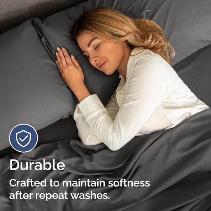 Bulk Case Pack of 16 Sheet Sets - (16) Complete Twin XL Size Sheet Sets w/ Deep Pockets - Wholesale Bulk Bedding for Hotels, Spas & Airbnbs - Breathable, Cooling & Wrinkle Free - (Twin XL, Charcoal)