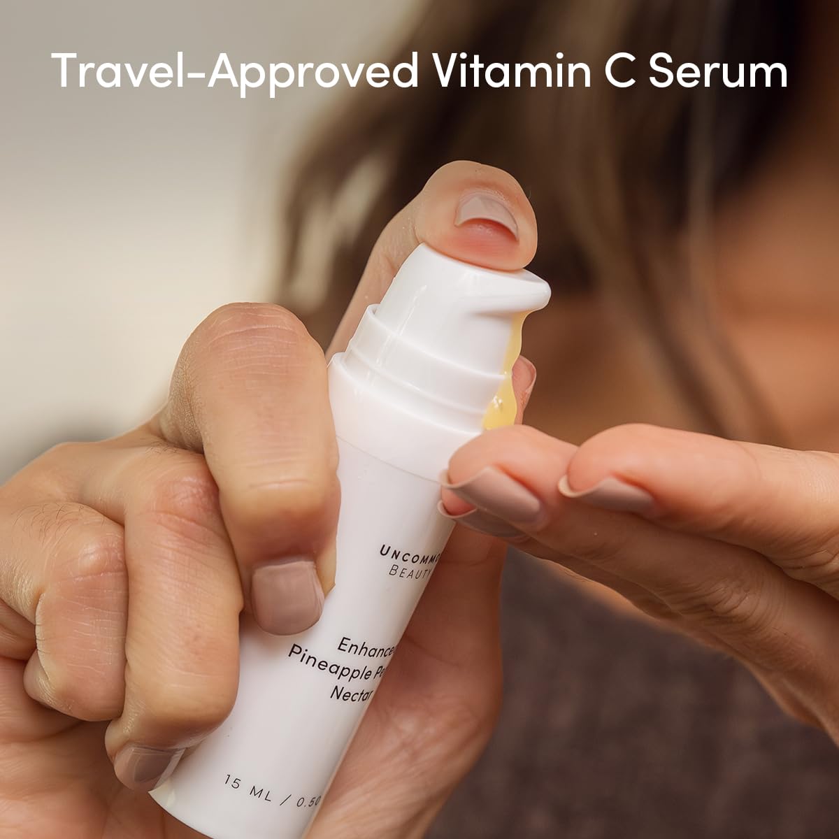 Uncommon Beauty Mini Enhanced Pineapple Peptide Nectar - Vitamin C Serum, Anti-Aging and Hydrating Face Serum That Evens Skin Tone - All Skin Types, Vegan, Cruelty Free, Gluten Free, .50 FL OZ