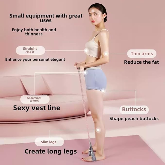 2025 New Yoga Pedal Resistance Fabric Band with Handles Anti-Broken Elastic Sit Up Pull Rope for Strength Training 120lb Full-Body Excercise Band Portable Unisex Resistance Exercise Bands