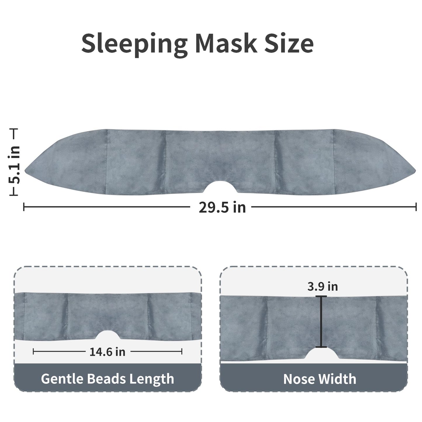 Weighted Eye Mask for Sleeping Washable Blackout Gravity Sleep Masks Soft Gentle Pressure Blindfold Night Eye Covers for Side Sleeper Meditation Women Men Travel Essentials