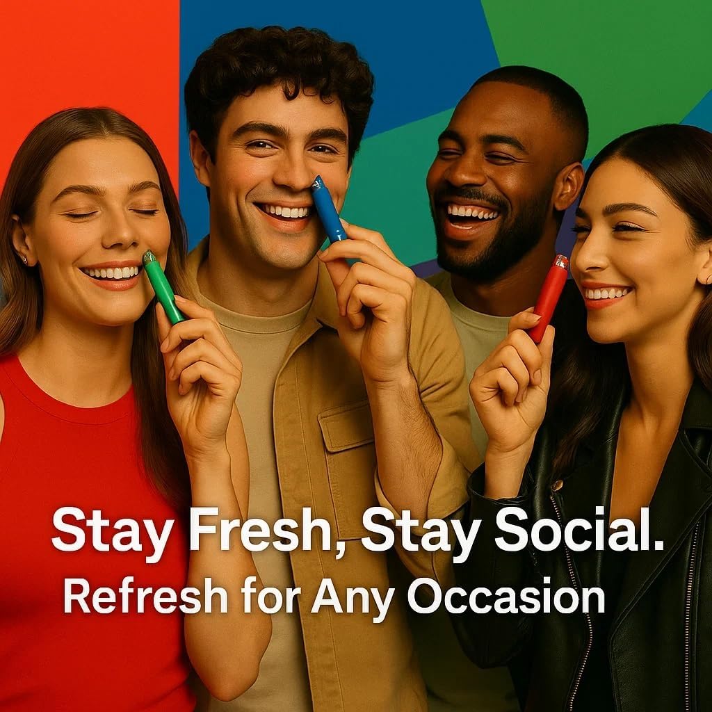 Naz Electric Nasal Stick - Portable Essential Oil Vaporizer for Aromatherapy, Cool & Refreshing, Simple Ingredients | Non-Medicated Menthol Inhaler 3-Pack