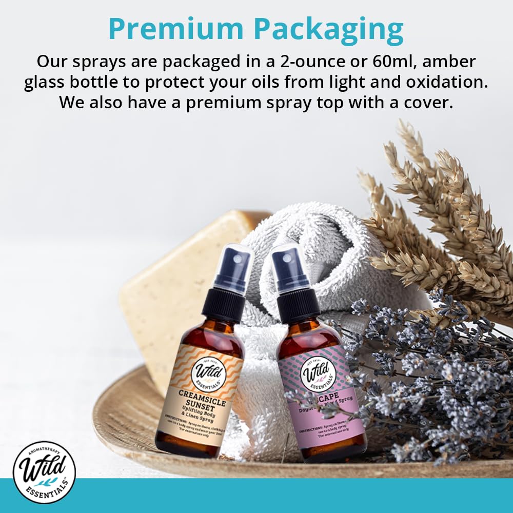 Wild Essentials Smudge All Natural Spray, 2 Ounce, 60ml, Cleansing, Purifying, Calming Blend Made with 100% White Sage and Palo Santo Essential Oils and Organic Witch Hazel, Aromatherapy, Made in USA