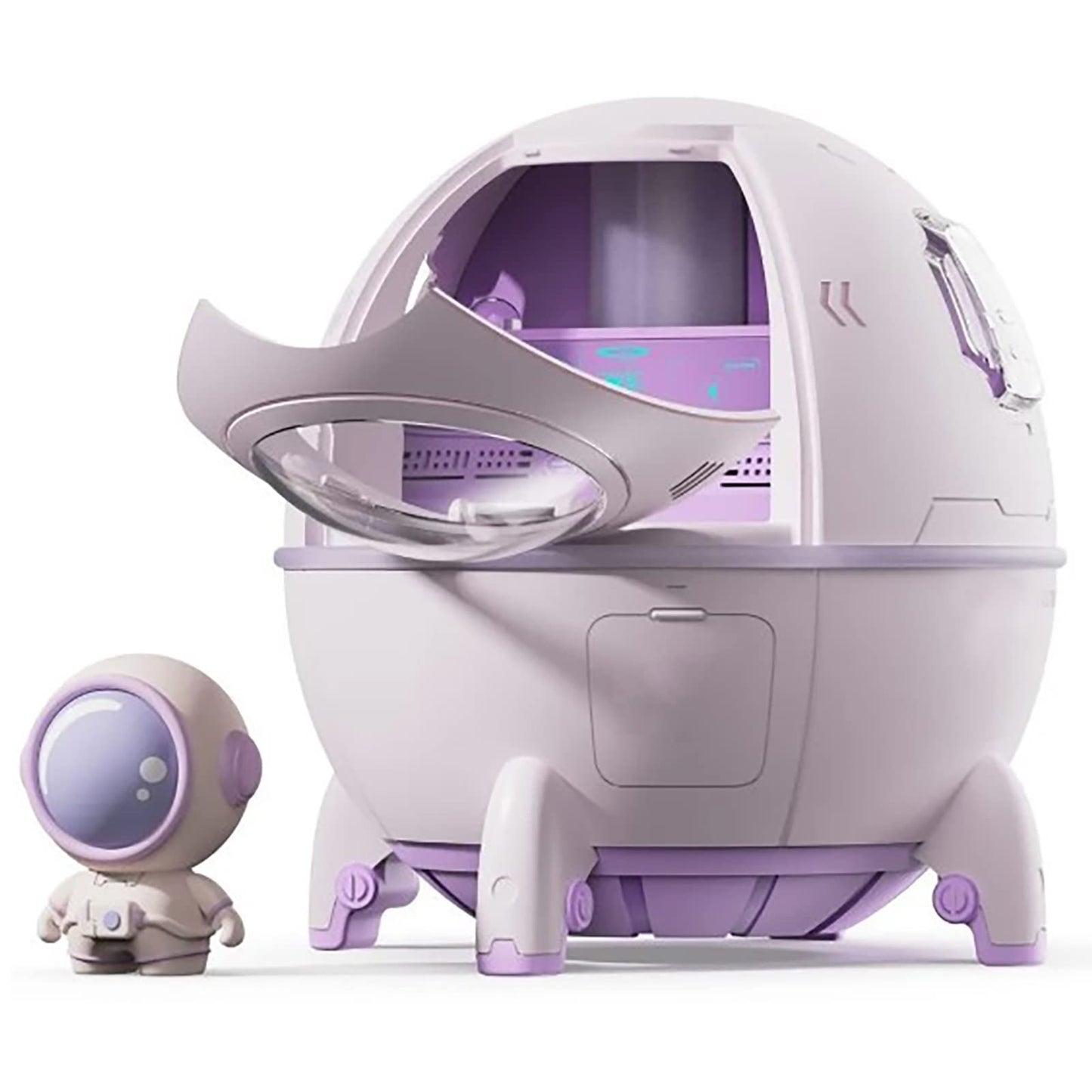 Mini Spaceship Shaped Humidifier with Night Light, USB Cute Humidifier Portable Household Ambient Light Humidifier US Plug
