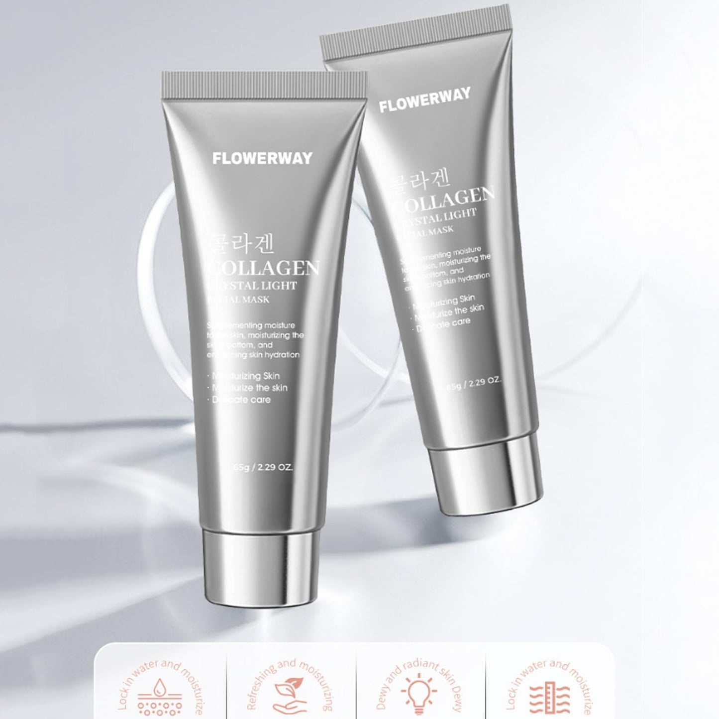 Ueseinl Collagen Overnight Wrapping Face Mask for Korean Glass Skin, Collagen Night Wrapping Peel Off Facial Mask Pack, Firming and Wrinkle Reduction Sheet Mask, Hydrolyzed Collagen For Glowing Skin