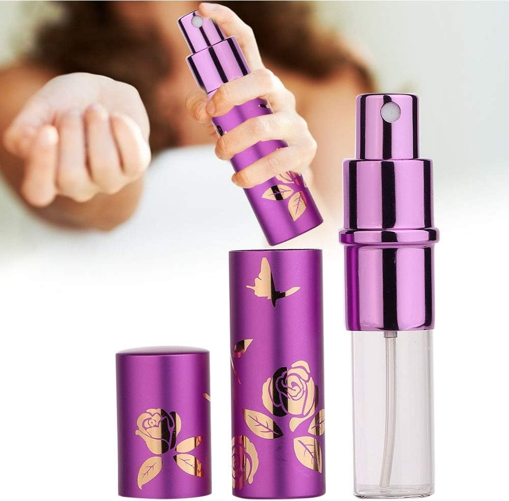 Portable Refillable Perfume Bottle, travel perfume bottle refillable Mini Refillable Bottle, Aluminum housing Atomizer Empty Cosmetic Spray Bottle 10ml (04)