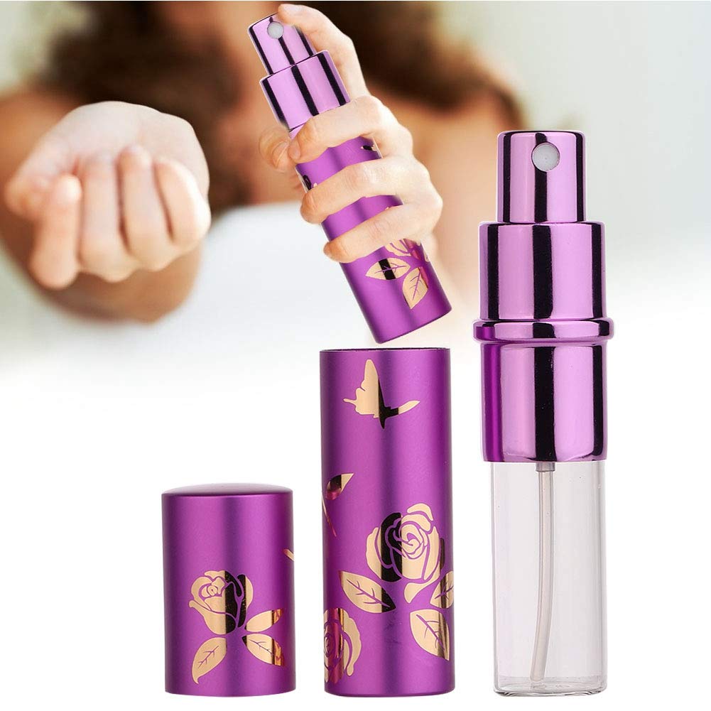Portable Refillable Perfume Bottle, travel perfume bottle refillable Mini Refillable Bottle, Aluminum housing Atomizer Empty Cosmetic Spray Bottle 10ml (04)