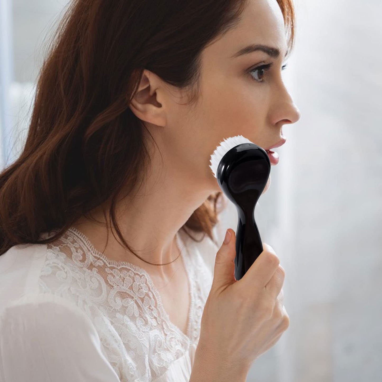 3 Pcs Facial Cleansing Brush, Useekoo Manual Face Brushes for Cleansing and Exfoliating, Face Scrubber to Massage, Deep Pore Exfoliation, Makeup Remove and Skin Care with Soft Bristles