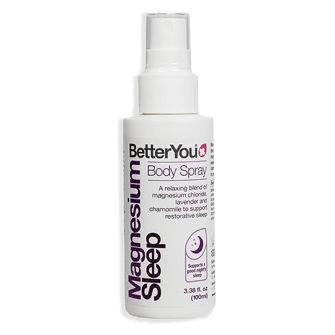 BetterYou The Wellness Collection - Magnesium Sleep for Unisex - 2 Pc 3.38oz Body Spray, 35.2oz Bath Salt