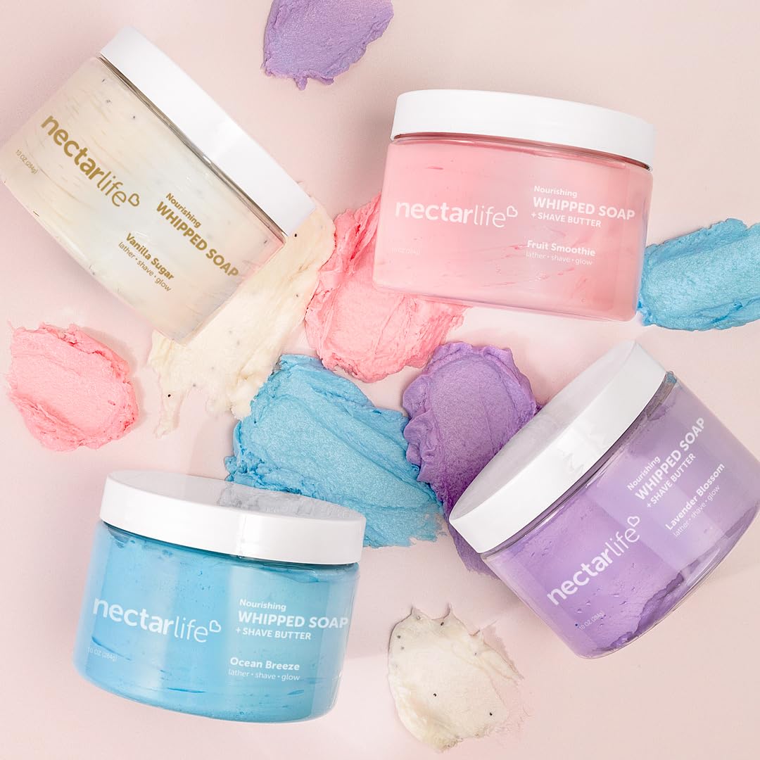 Nectar Life Whipped Soap and Shave Butter (10 Ounce, Ocean Breeze)