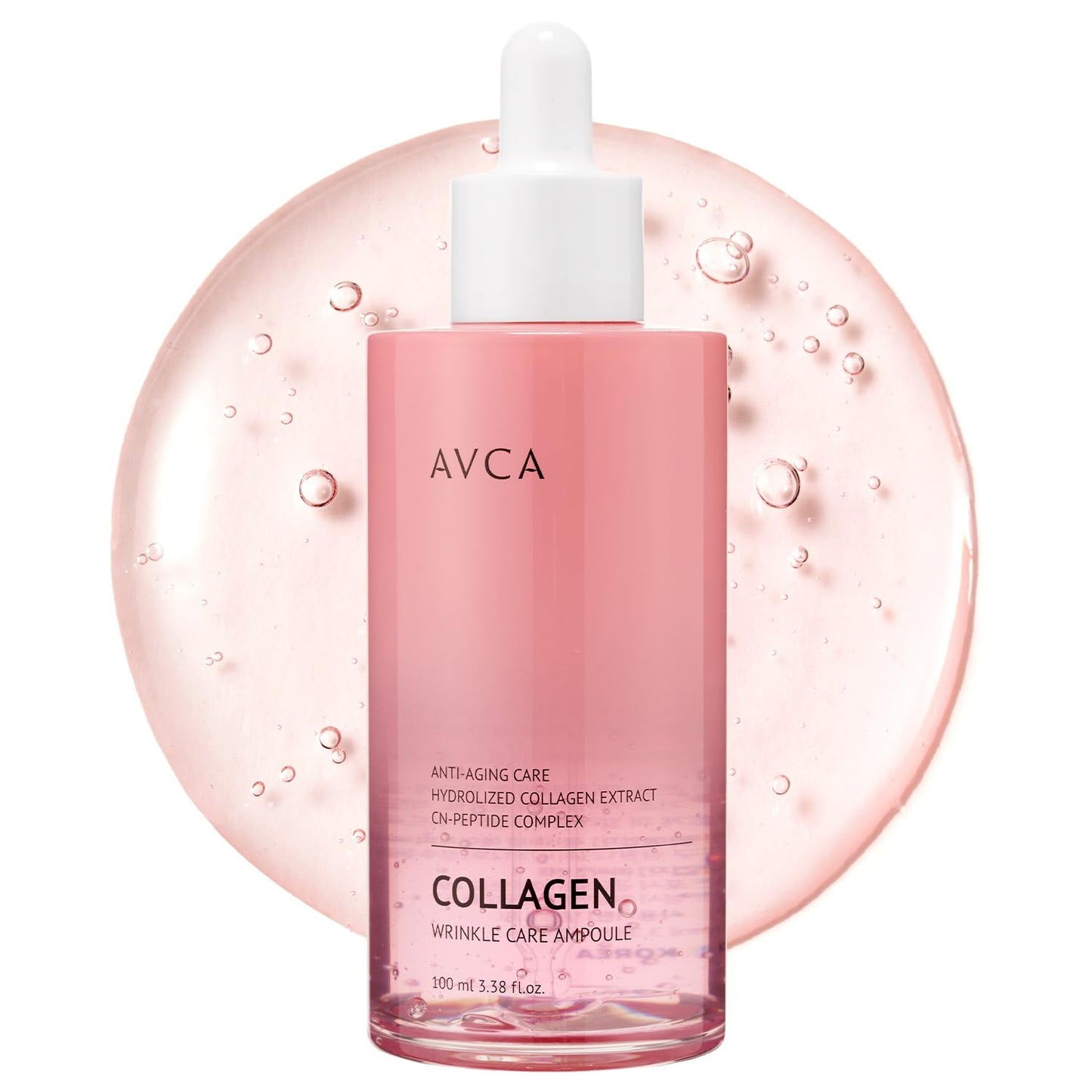 AVCA Wrinkle Care Collagen Serum 3.38oz (100ml) - Korean Skin care, Anti Aging, Collagen Serum, Wrinkle Care