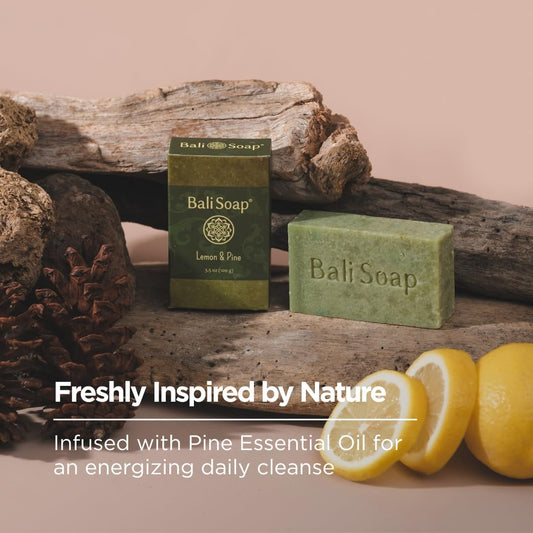 Bali Soap 6-Pack Handmade in Bali, Natural Cold Processed Bar Soap for Daily Use with Plant-Based Oils, Purifying & Refreshing, Vegan