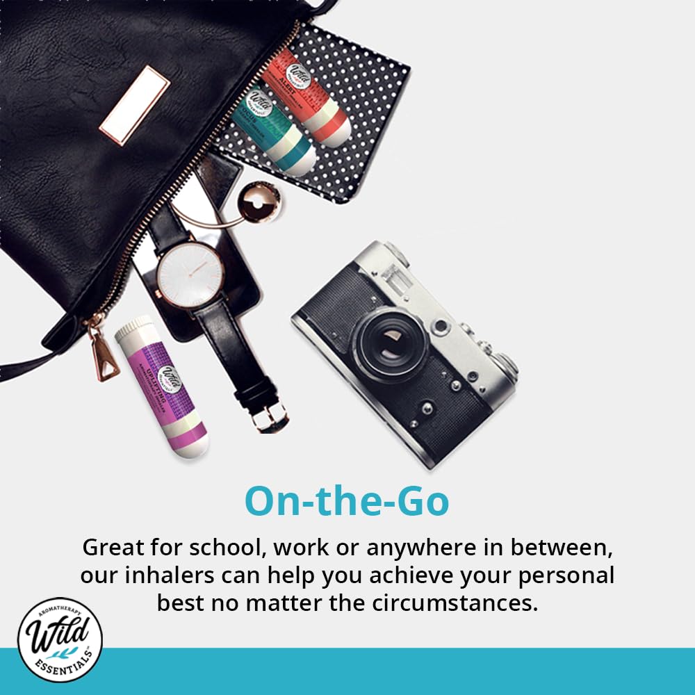 Wild Essentials 3 Pack of Breathe Easier Aromatherapy Nasal Inhalers Made with 100% Natural, Premium Grade Essential Oils, Allergies, Sinus, Clearing