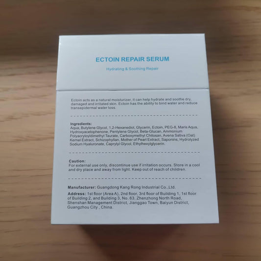 BACHERI Ectoin Repair Face Serum Ampoules # 15 Pcs/Box - Deep Moisture & Anti-Aging Serum with Beta-Glucan, Glycerin, and Hyaluronic Acid – Hydration, Soothes & Protects All Skin