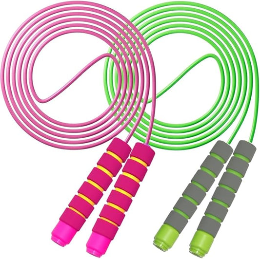 Jump Rope for Kids - Adjustable Soft Skipping Rope with Skin-Friendly Foam Handles for Kids, Boys, Girls, Children - Outdoor Fun Activity, Great Party Favor, Exercise Activity & Fitness
