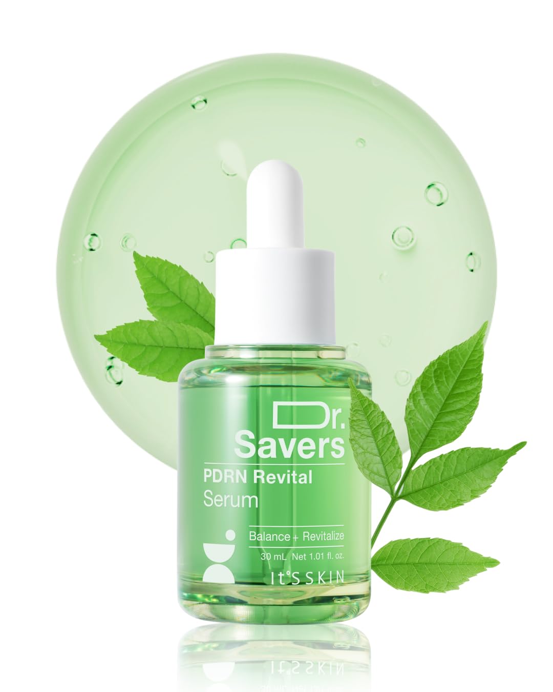 IT’S SKIN Dr.Savers PDRN Revital Serum 1.01 fl.oz, Hydrating and Rejuvenation Face Serum with PDRN and Plant Based Complex, Skin Barrier Support and Lightweight, Sensitive Skin, Korean Skincare