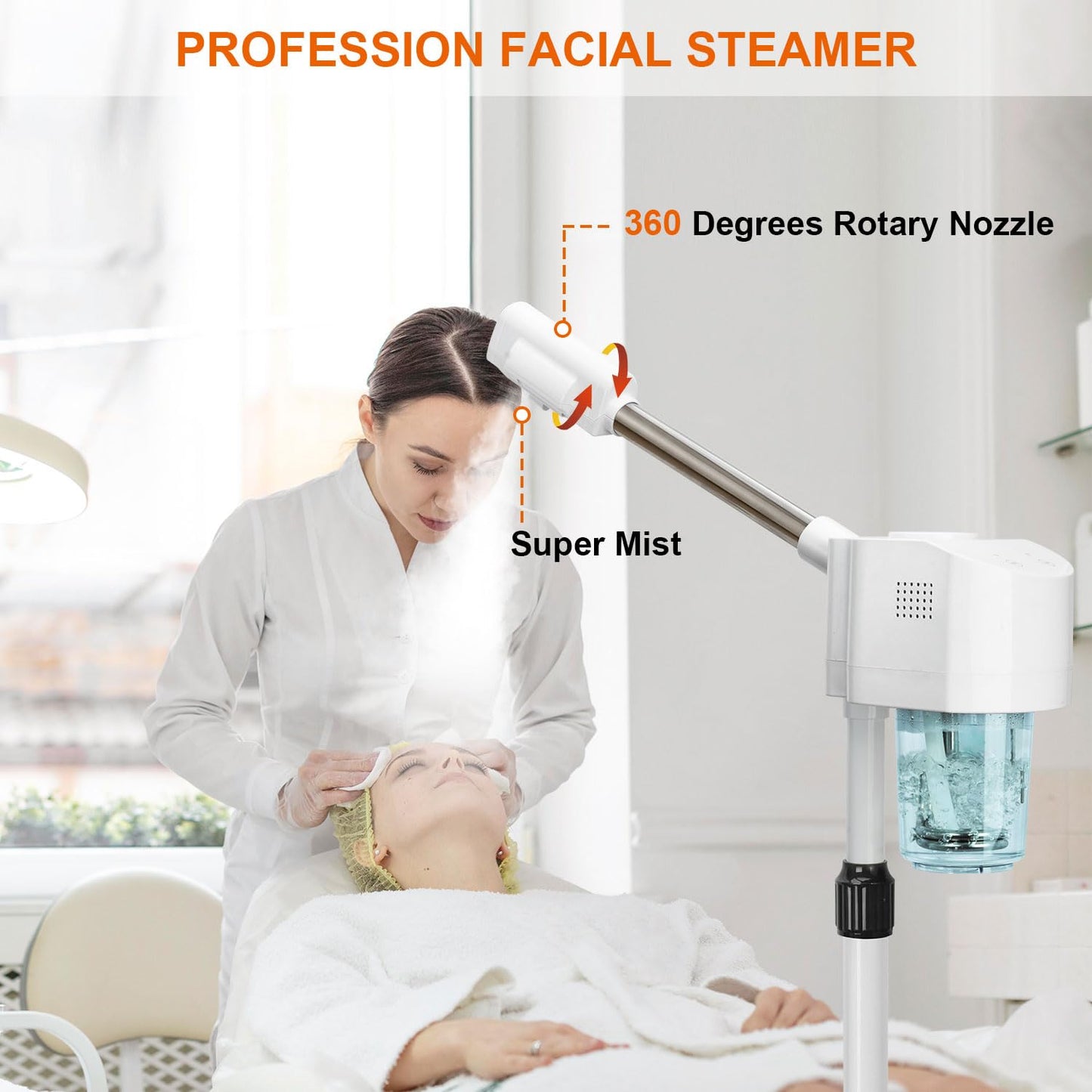 JOSTZHXIN Professional Facial Steamer, Esthetician Face Steamer Hot Mist, Facial Steamer for Home Beauty Salon Spa