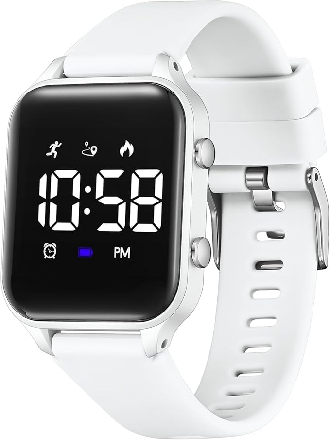 Kids Digital Watches for Boys Girls, Sports Watch with Fitness Tracker, Pedometer, Alarm Clocks, Stopwatch, No App Needed Waterproof Kids Watch, Gift for Teens Student Girls Boys Ages 5-14