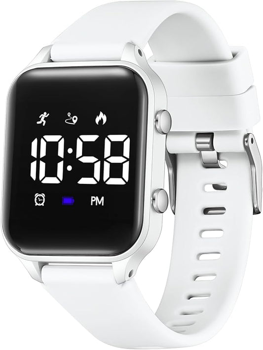 Kids Digital Watches for Boys Girls, Sports Watch with Fitness Tracker, Pedometer, Alarm Clocks, Stopwatch, No App Needed Waterproof Kids Watch, Gift for Teens Student Girls Boys Ages 5-14