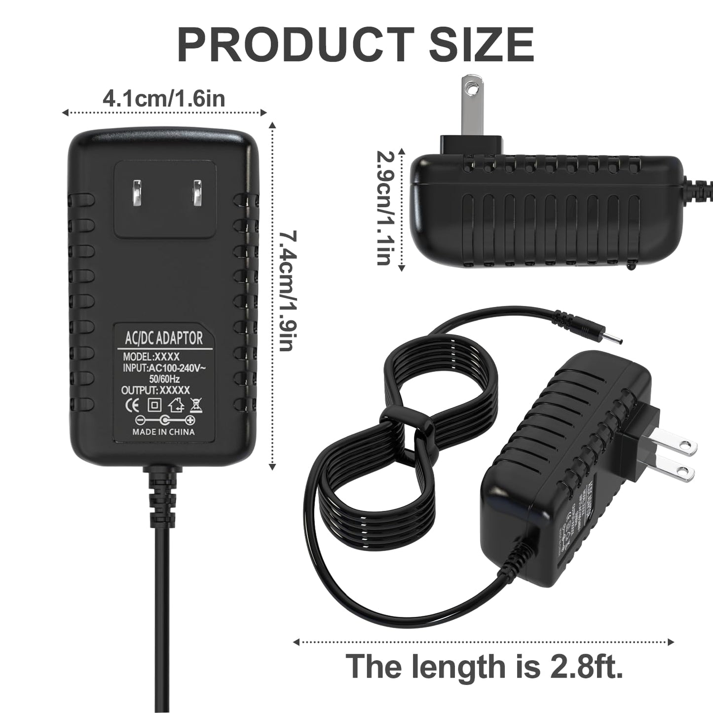 5V Charger for NuFACE Mini Facial Toning Device (Pink, White, Green...), Facial Toning Device Battery Power Adapter Charging Cord