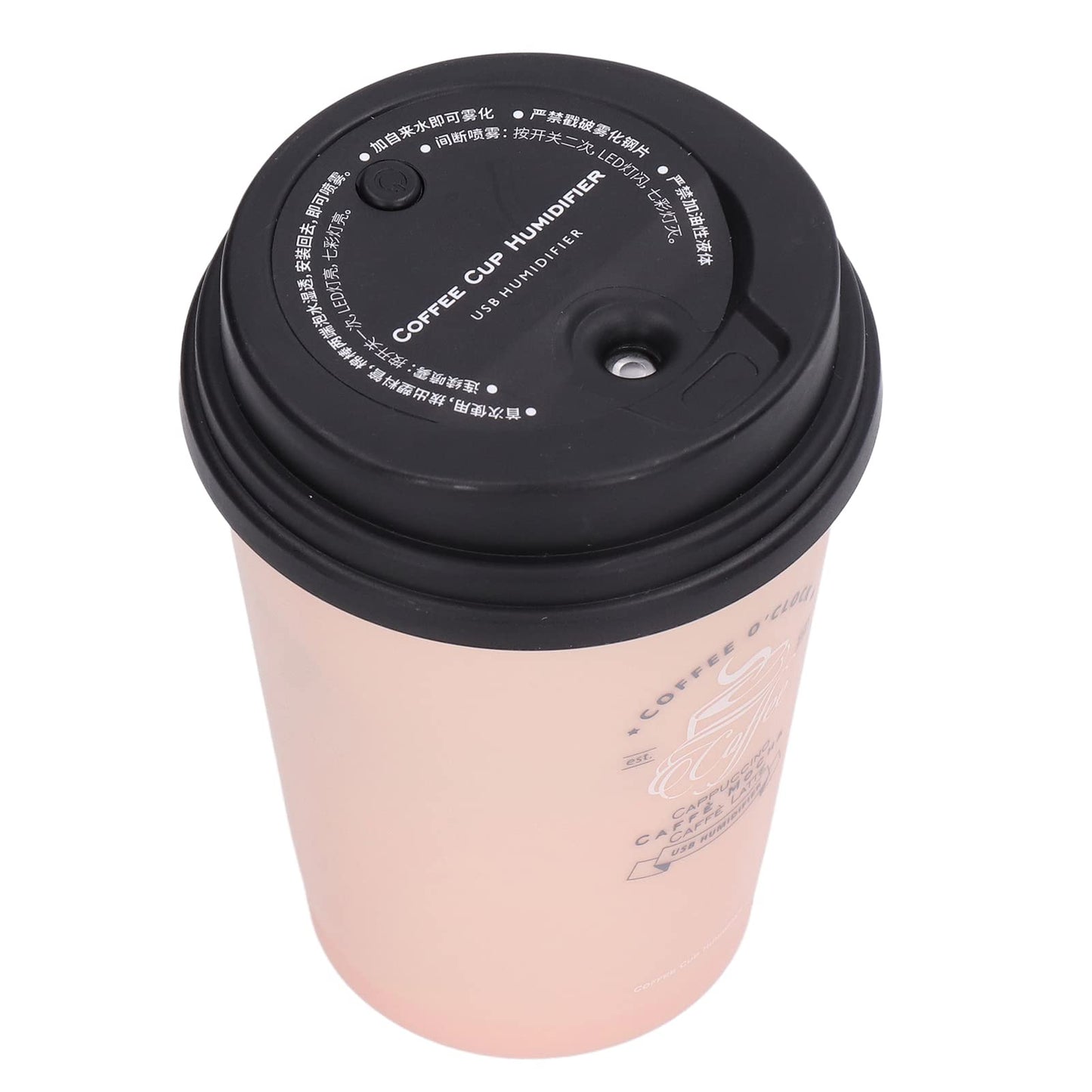 USB Humidifier, 300ml Car Humidifier Mini Desktop Humidifier Coffee Cup Shape Humidifier for Home Outting()