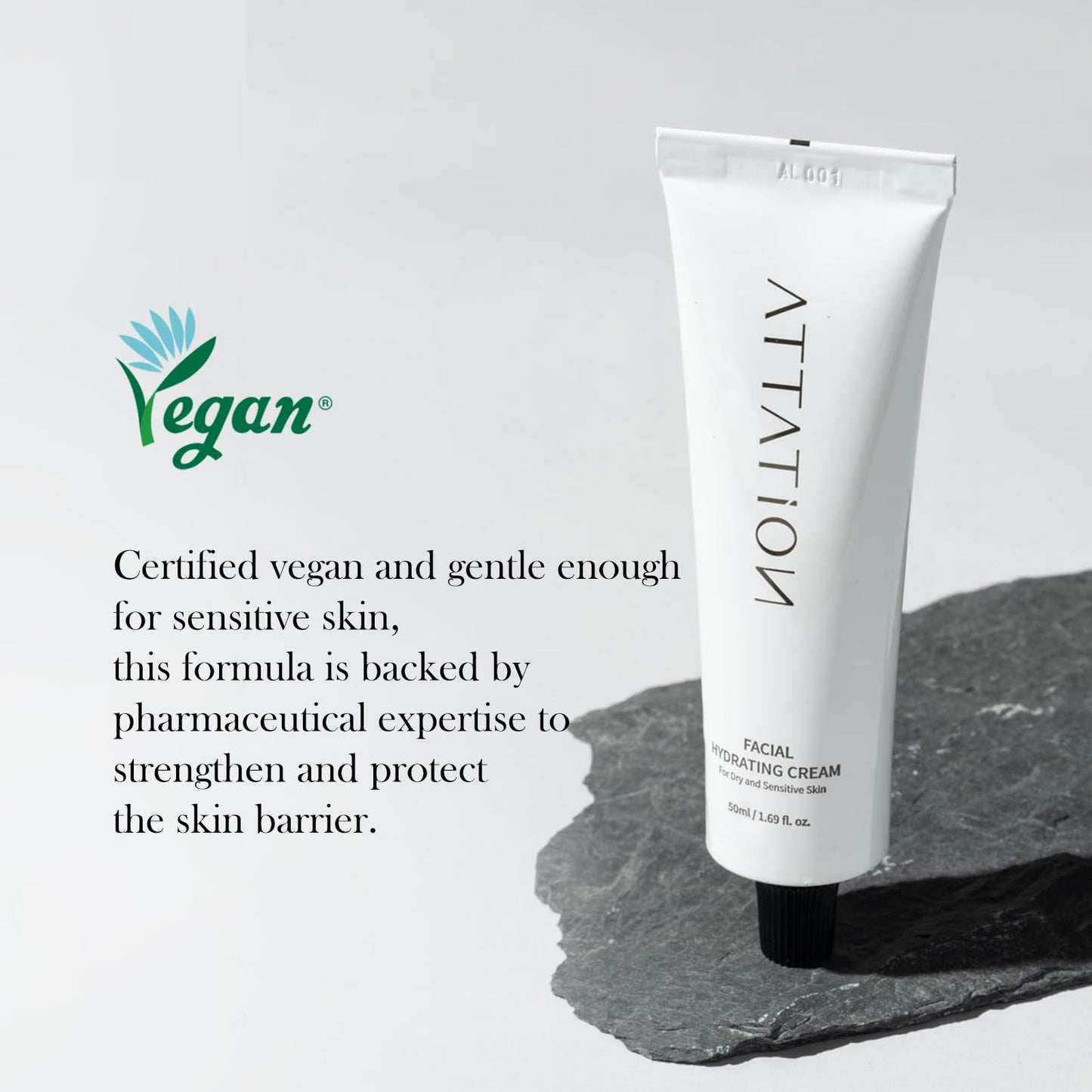 ATTATION Motherwort Multi Hydrating Cream, Facial Moisturizer Silicon Free For Dry and Sensitive Skin, Korean Skincare, Formulated with Niacinamide Panthenol Adenocin, Vegan 50ml / 1.69 fl. oz.