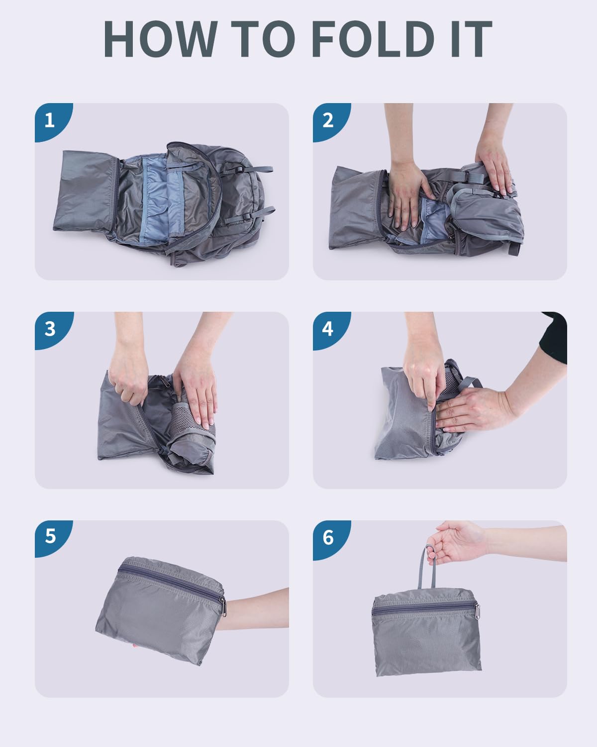 Blue Quartz 15L Small Hiking Backpack with Chest Pockets for Phone, Ultralight Hiking Daypack with Sternum Straps, Lightweight Foldable Packable Back Pack for Women Men(patent pending)