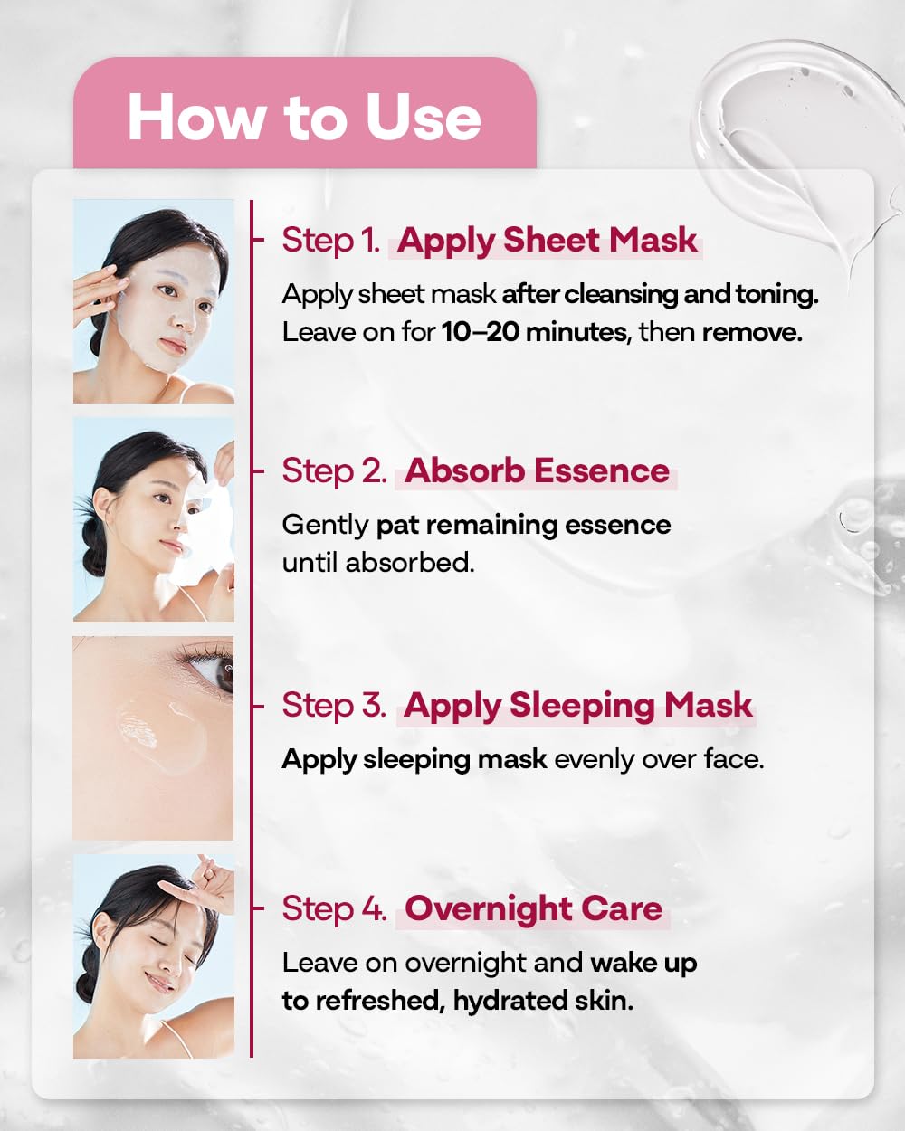 Bano Derma Expert 2 Step Sebum Control Face Mask – 2 in 1 Soothing Sheet & Sleeping Mask with Salicylic Acid, Niacinamide & Hyaluronic Acid | Support Glow for Glass Skin | Korean Skincare | 7 Sheets