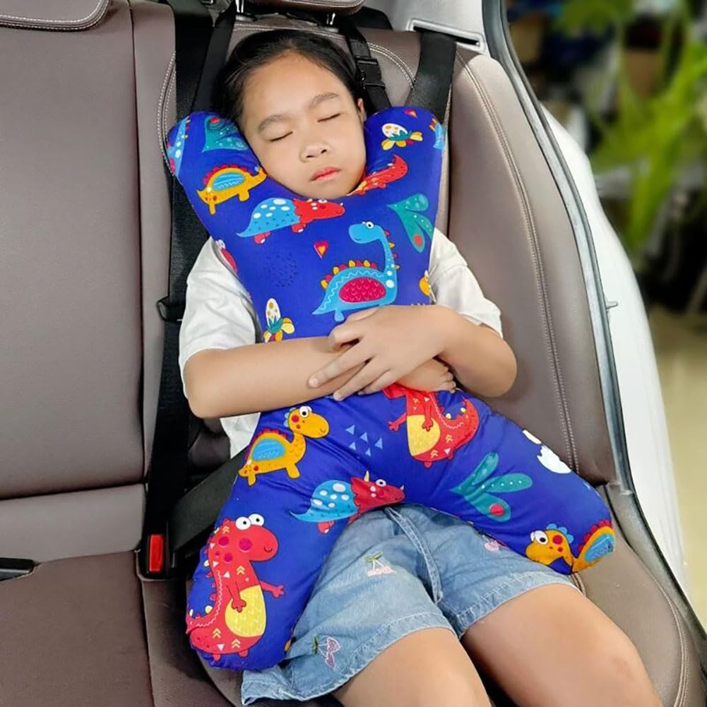 X-Shape Car Seat Pillow for Kids and Adults Universal Car Sleeping Head Support Aircraft Travel Pillows Travel Neck Rest Car Seat Pillow Neck Support Pillow for Carseat Long-Distance Sleeping