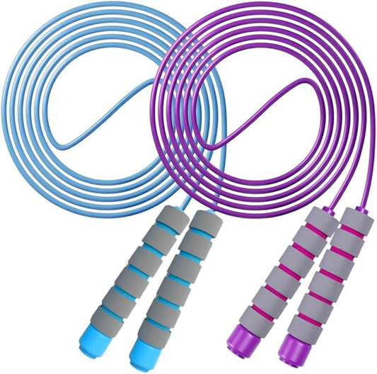 Jump Rope for Kids - Adjustable Soft Skipping Rope with Skin-Friendly Foam Handles for Kids, Boys, Girls, Children - Outdoor Fun Activity, Great Party Favor, Exercise Activity & Fitness
