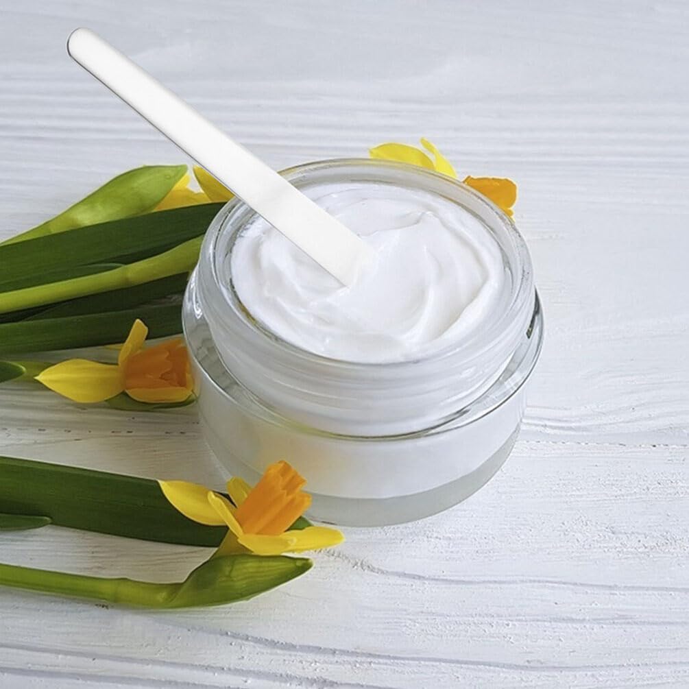 Healifty Stainless Steel Eye Cream Spoon Set - 2Pcs Reusable Skincare Spatula for Creams Lotions and Moisturizers Mini Metal Applicator for Face Care