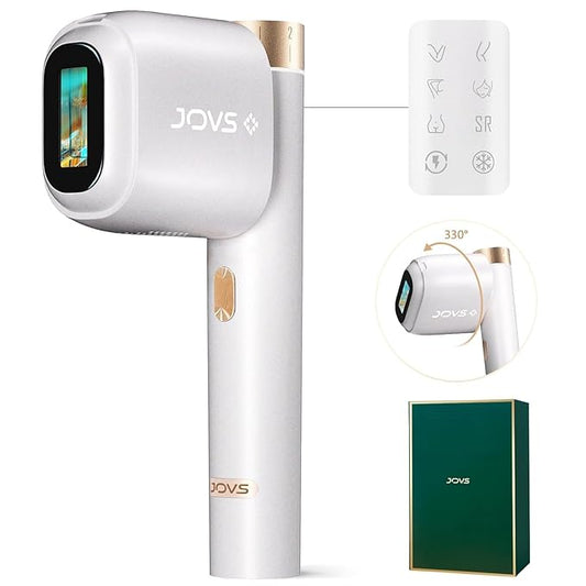 JOVS Laser Hair Removal, [24J Energy] IPL Hair Removal for Women and Men, 37°F Painless Sapphire Ice-Cooling Tech, 6 Modes for Whole Body Hair Removal Device, 2 in 1 Skin Rejuvenation, 330° Rotation