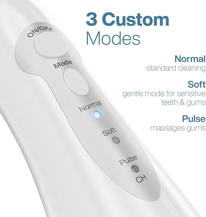 AquaSonic Water Flosser - Cordless Rechargeable Water Flossers for Teeth Cleaning - Waterproof Aqua Flosser, Portable Oral Irrigator for Dental Cleaning with 5 Jet Tips – Braces Home Travel.