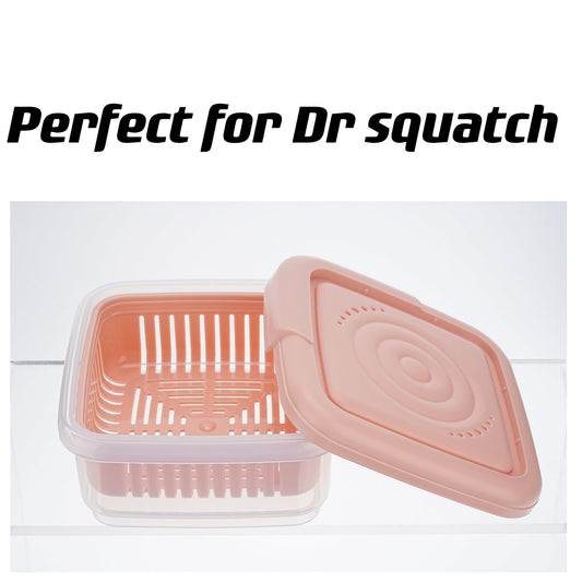 3 Pcs Soap Dish, Square Soap Travel Case with Drainage Layer, for Gym, Bathroom, Traveling, Camping, Soap Bar Shampoo Holder for Shower, 3pcs(Blue+White+Pink)