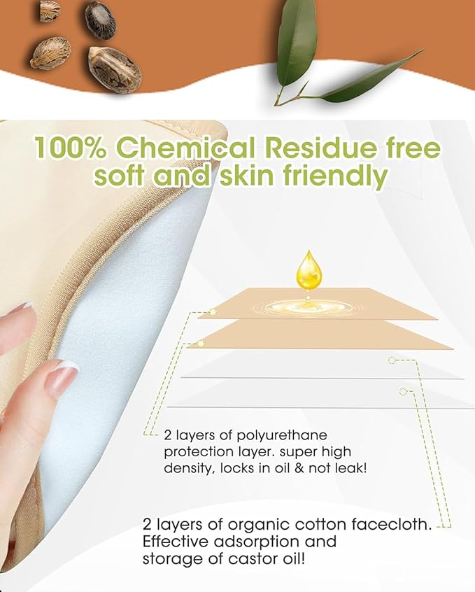 9-Piece Organic Cotton Body Wrap Kit - Multi-Size Thermal Packs for Neck, Back, Knees & Feet (Castor Oil Compatible) - Reusable Soothing Relief Set 2025