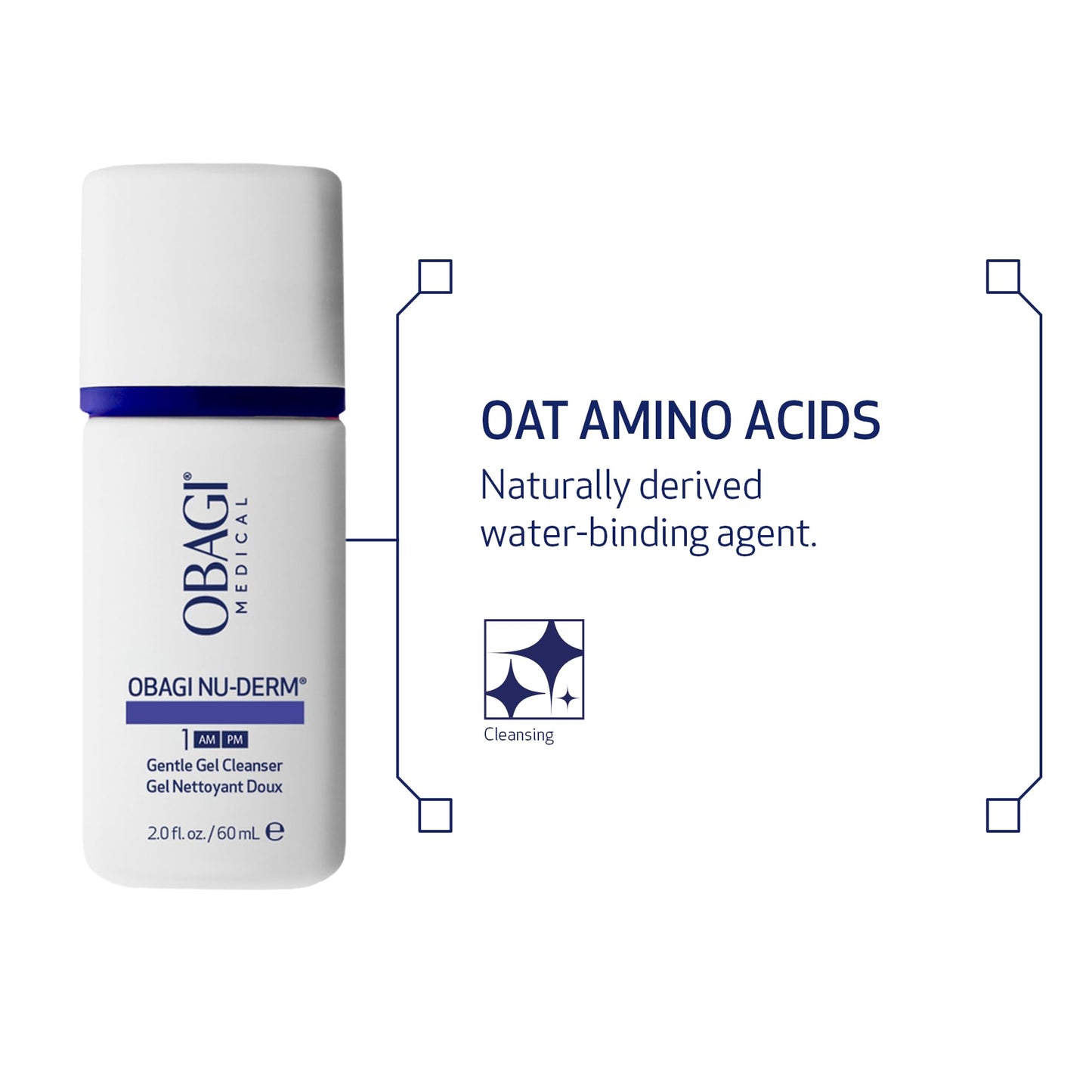 Obagi Nu-Derm Gentle Cleanser – Cleanser that Removes Daily Impurities & Makeup For Normal to Dry & Sensitive Skin – 2 oz, Travel Size