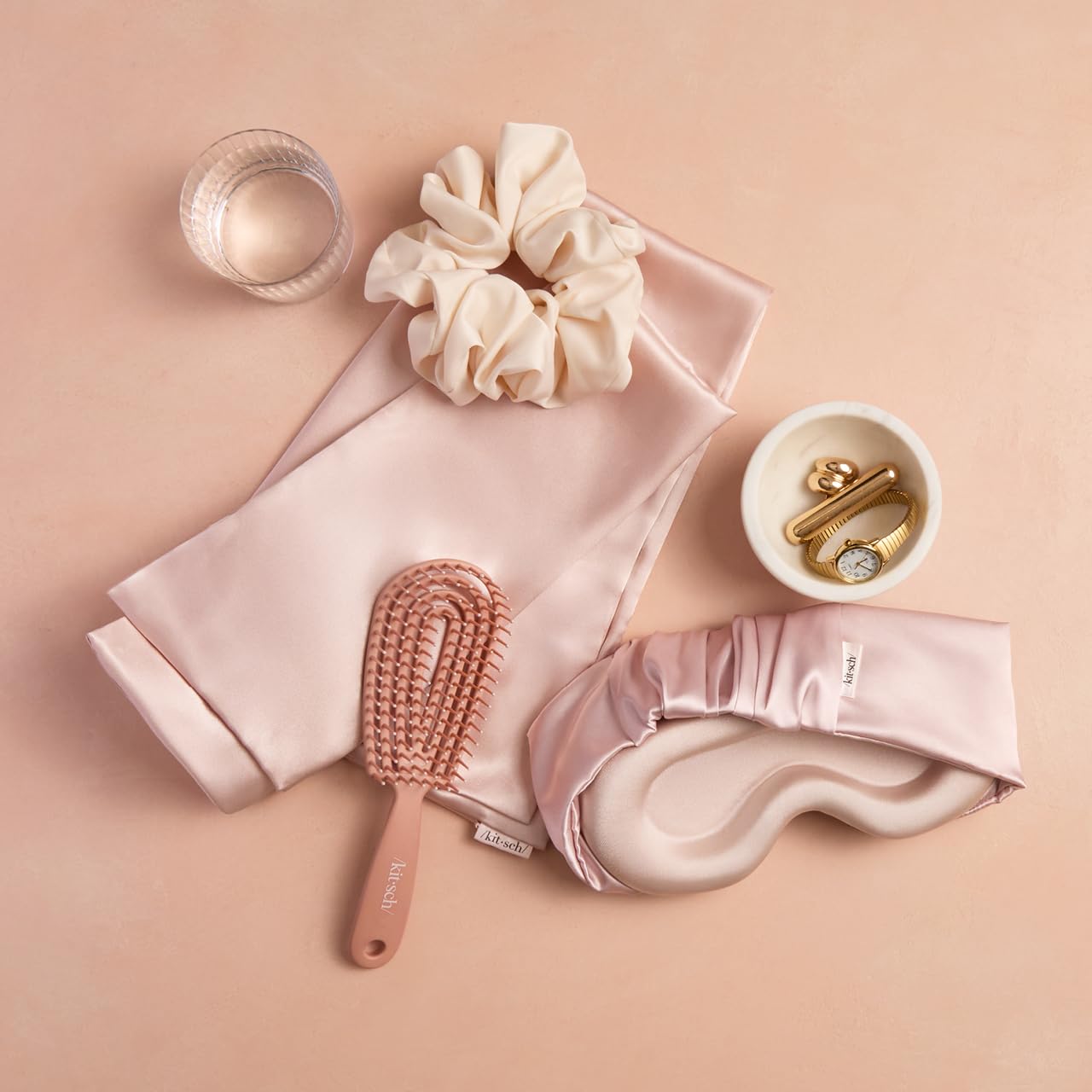 Kitsch Contour Pillow Eye Mask – Softer Than Silk Eye Mask for Sleeping, Blindfold Sleep Masks for Women & Men, No Eye Pressure, Lightweight, Eye Care, Travel Essentials - Blush