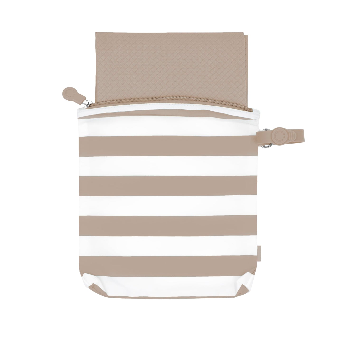 Ubbi On-The-Go Changing Baby Mat with Carrying Bag, Soft and Comfortable Diaper Bag Accessory Must Have for Newborns, Easy to Clean, Portable Changing Pad, Taupe